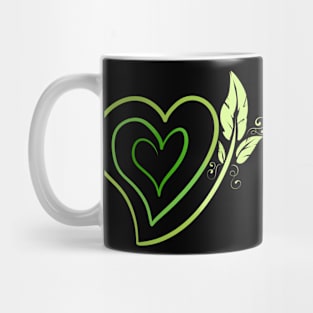 Vegan Logo With Leaves, Go Vegan Mug